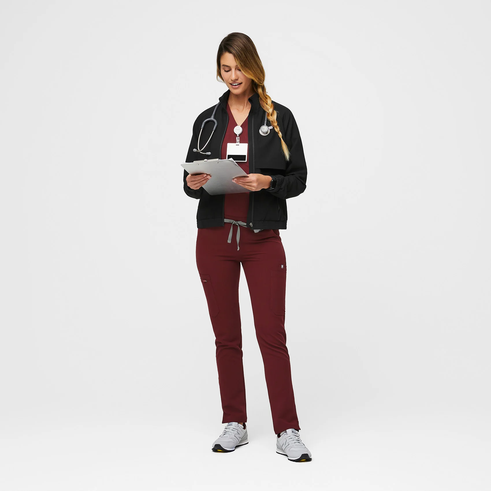 Women's Burgundy Yola™ - Tall Skinny Scrub Pants - Image 2
