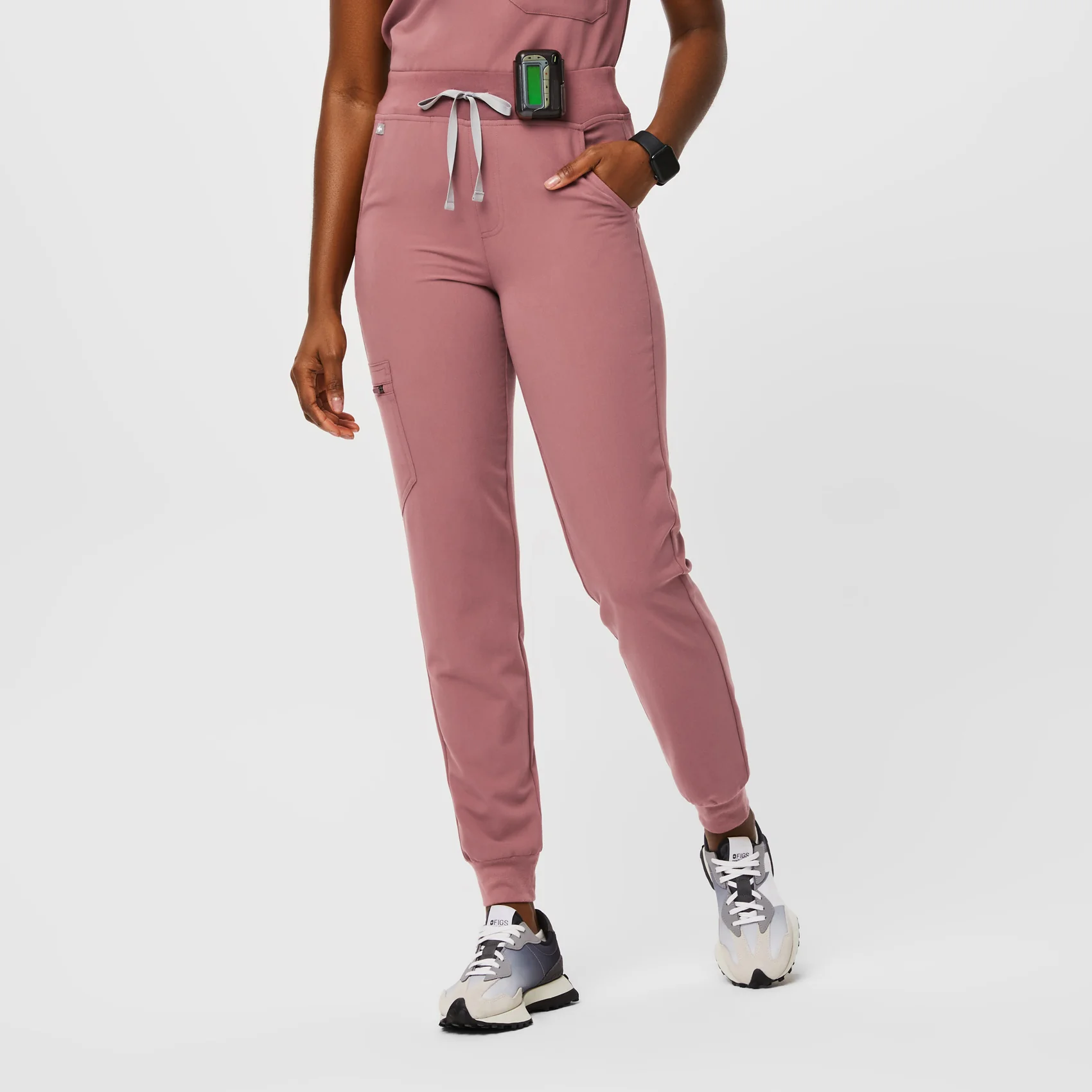 women's Mauve Zamora⢠High Waisted - Petite Jogger Scrub Pants