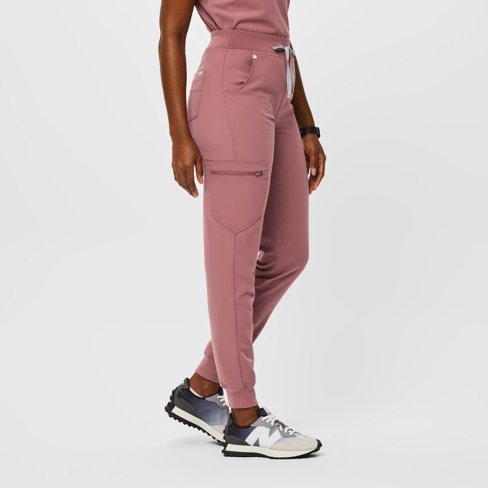 women's Mauve Zamora⢠High Waisted - Petite Jogger Scrub Pants - Image 3