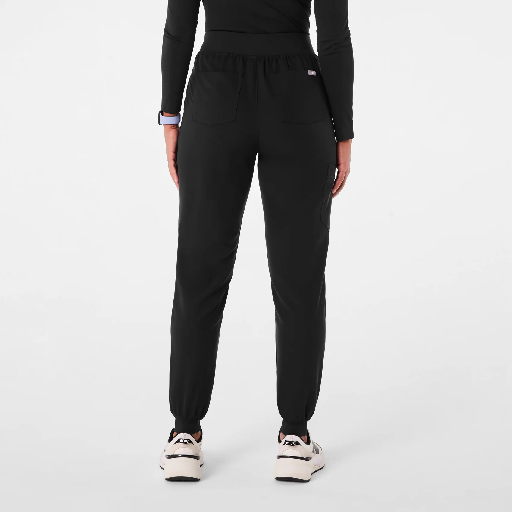 women's Black Zamora™ High Waisted - Jogger Scrub Pants - Image 4