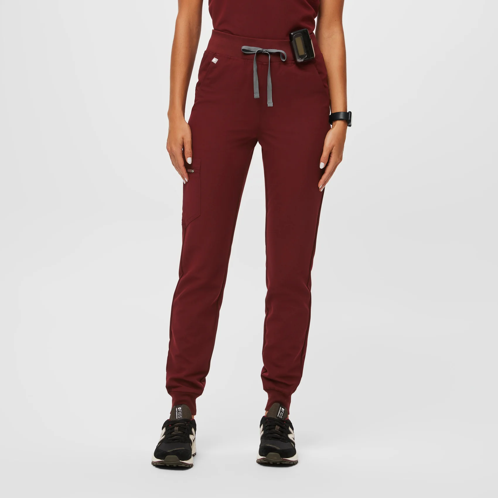 women's Burgundy Zamora™ High Waisted - Tall Jogger Scrub Pants