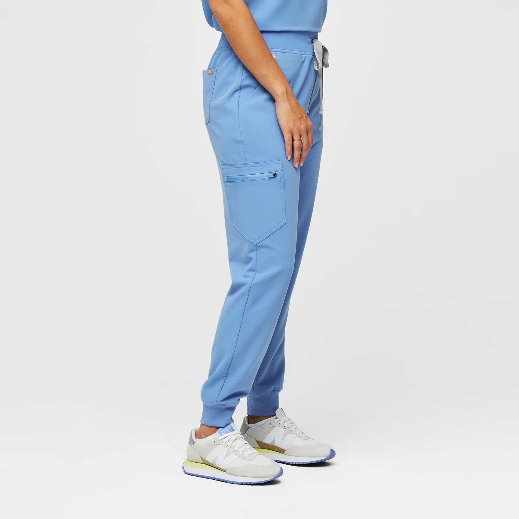 women's Ceil Blue Zamora™ High Waisted - Tall Jogger Scrub Pants - Image 3