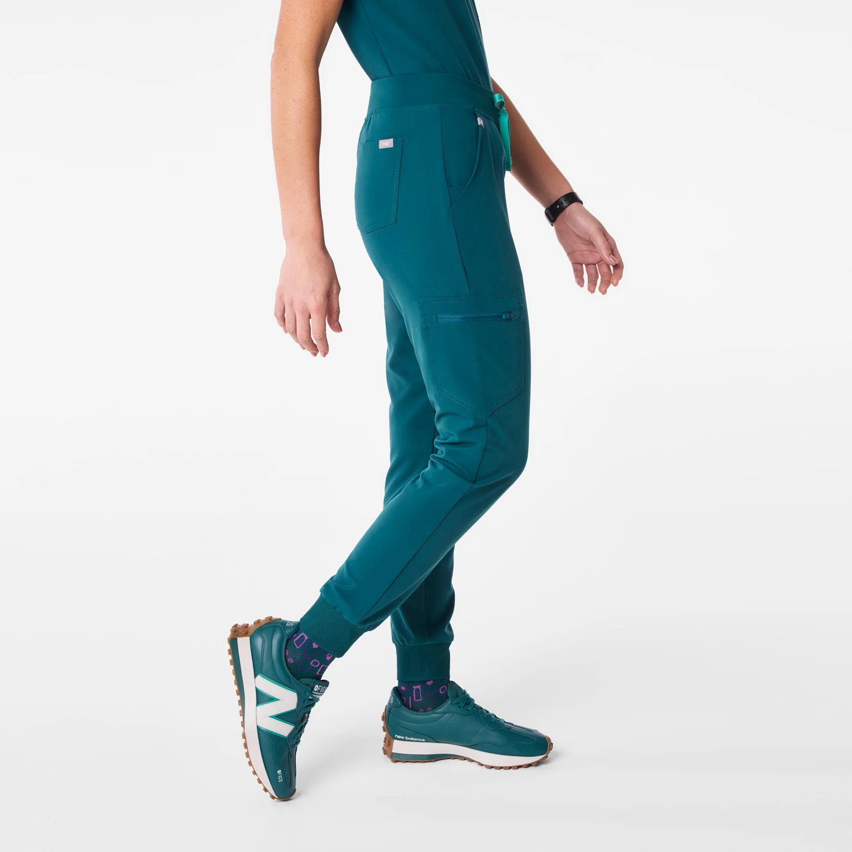 women's Caribbean Blue  Zamora - Petite Jogger Scrub Pant™ - Image 3