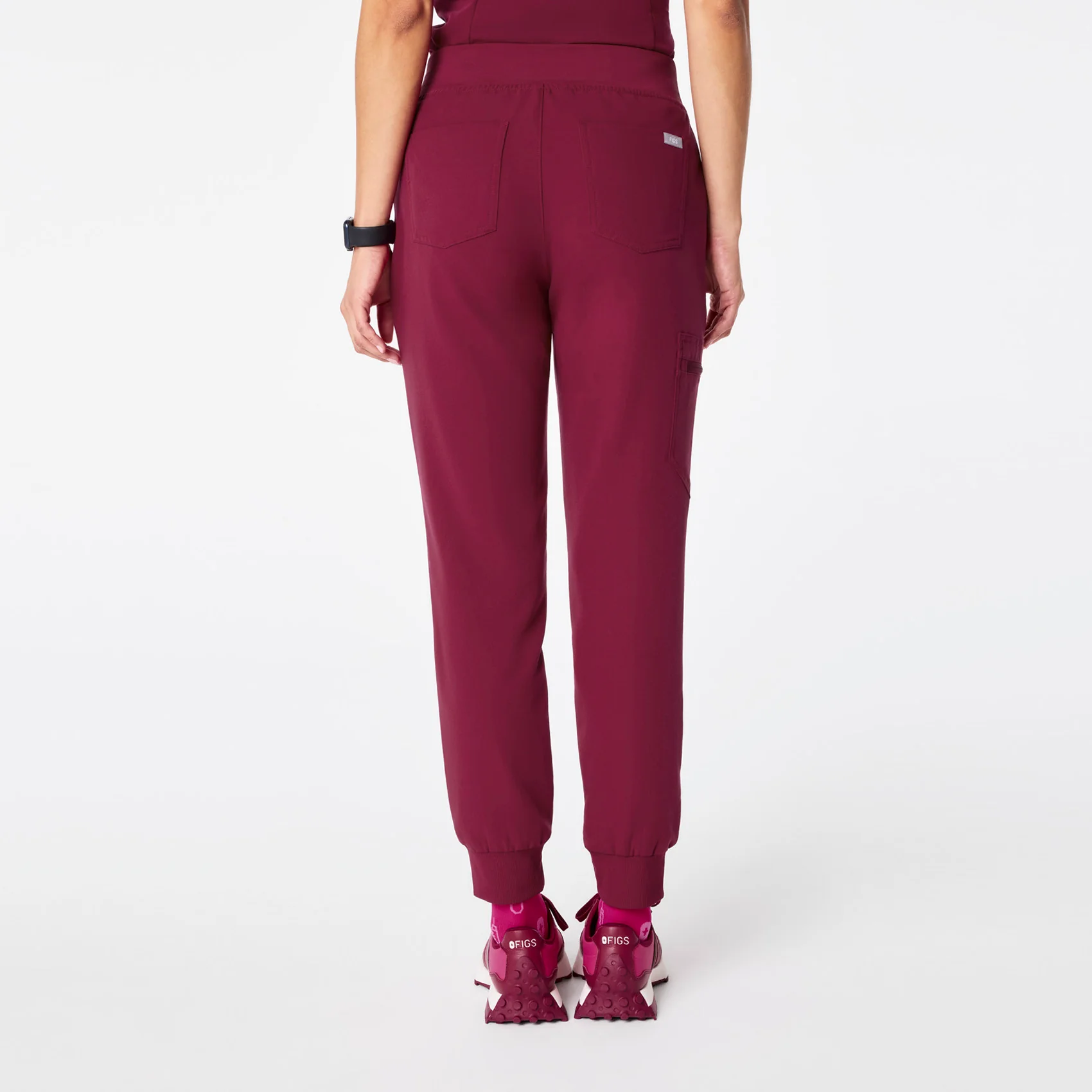 women's Deep Cranberry Zamora - Petite Jogger Scrub Pant™ - Image 4