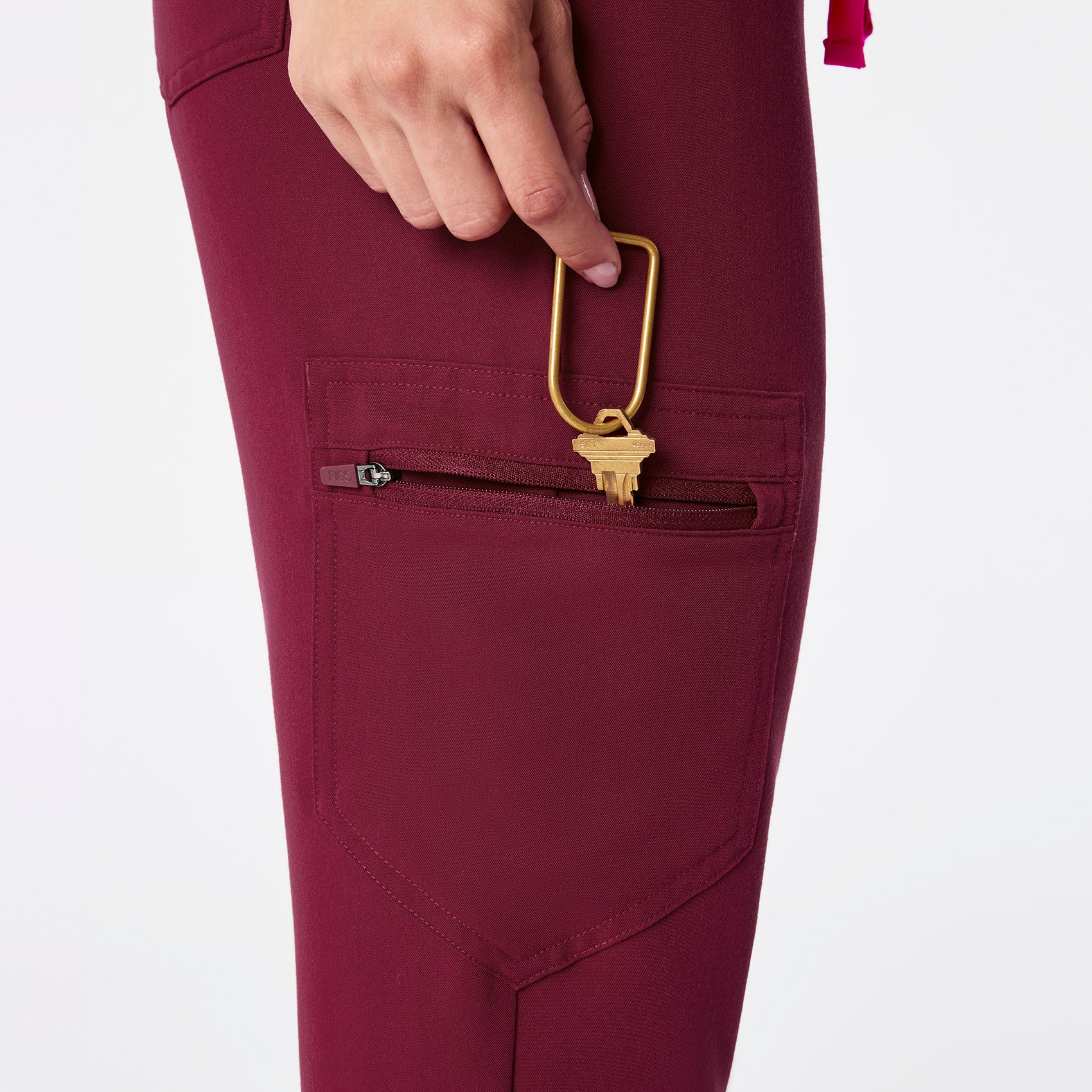 women's Deep Cranberry Zamora - Petite Jogger Scrub Pant™ - Image 7