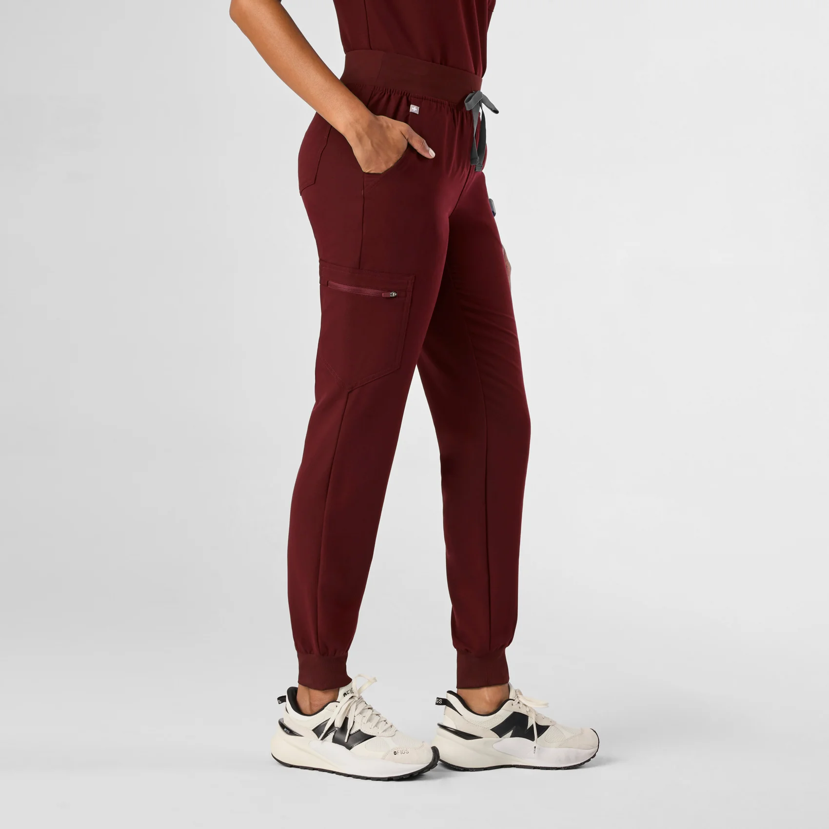 Women's Burgundy Zamora™ - Jogger Scrub Pants - Image 3