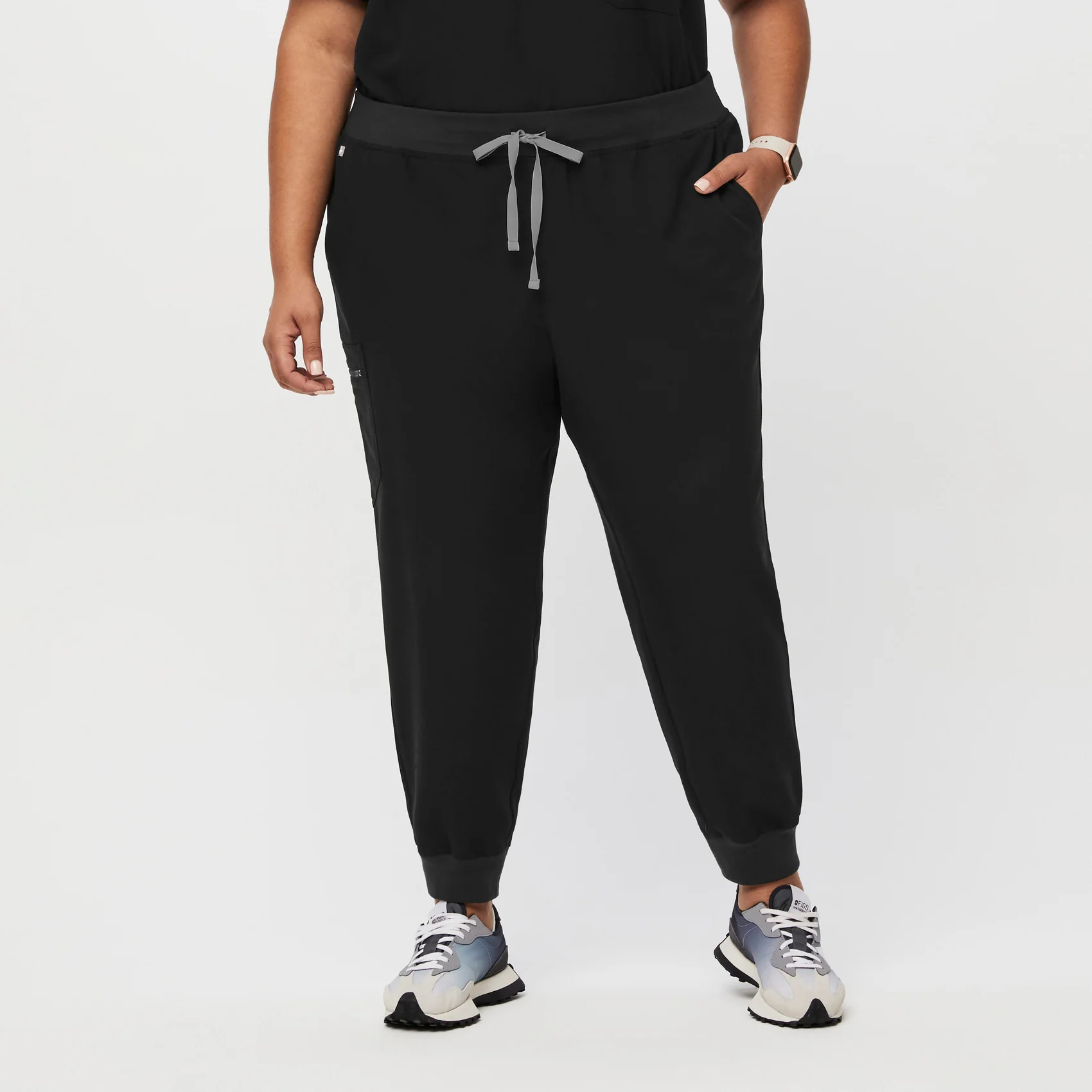 women's Black Zamora⢠- Jogger Scrub Pants (3XL - 6XL)