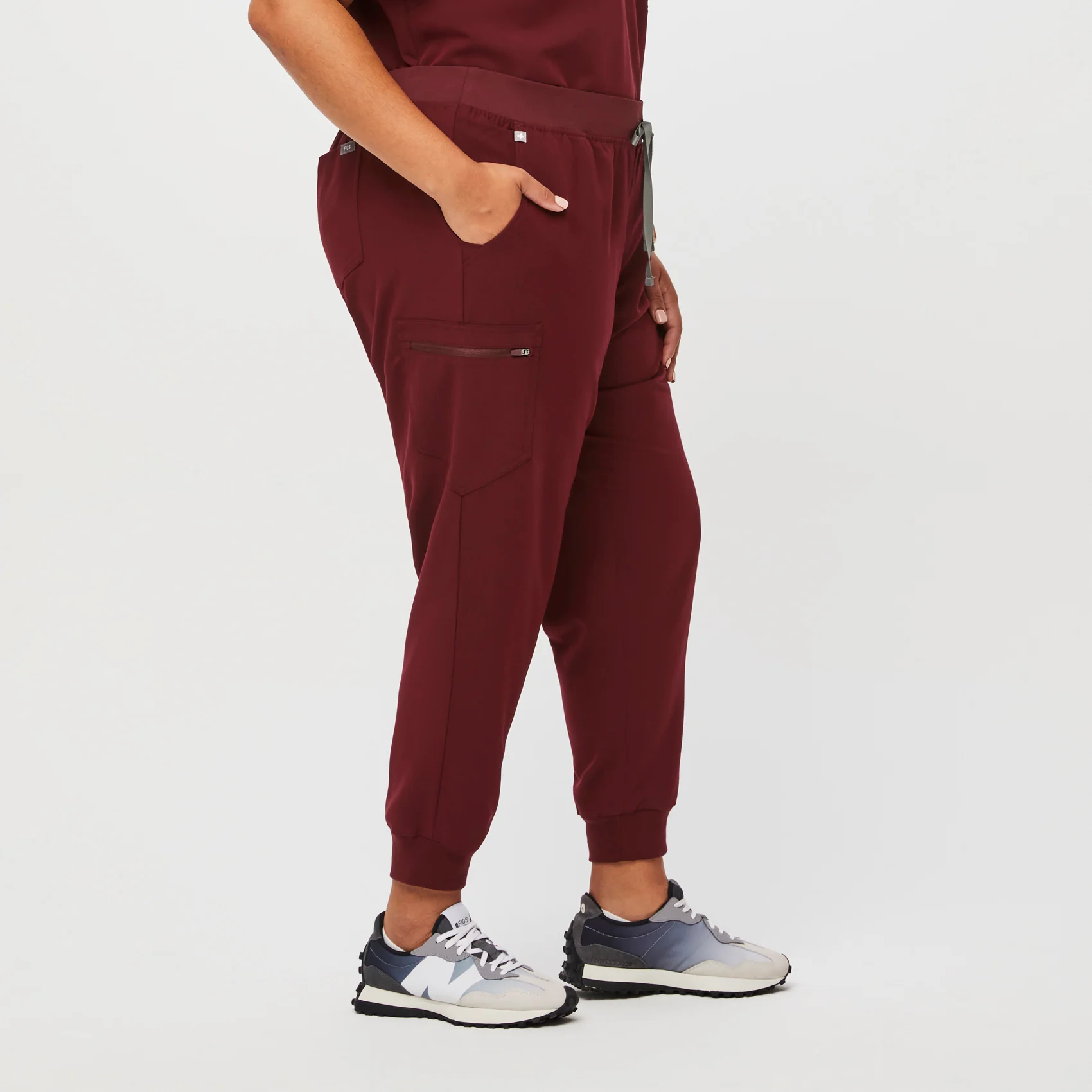 women's Burgundy Zamora™ - Jogger Scrub Pants (3XL - 6XL) - Image 3