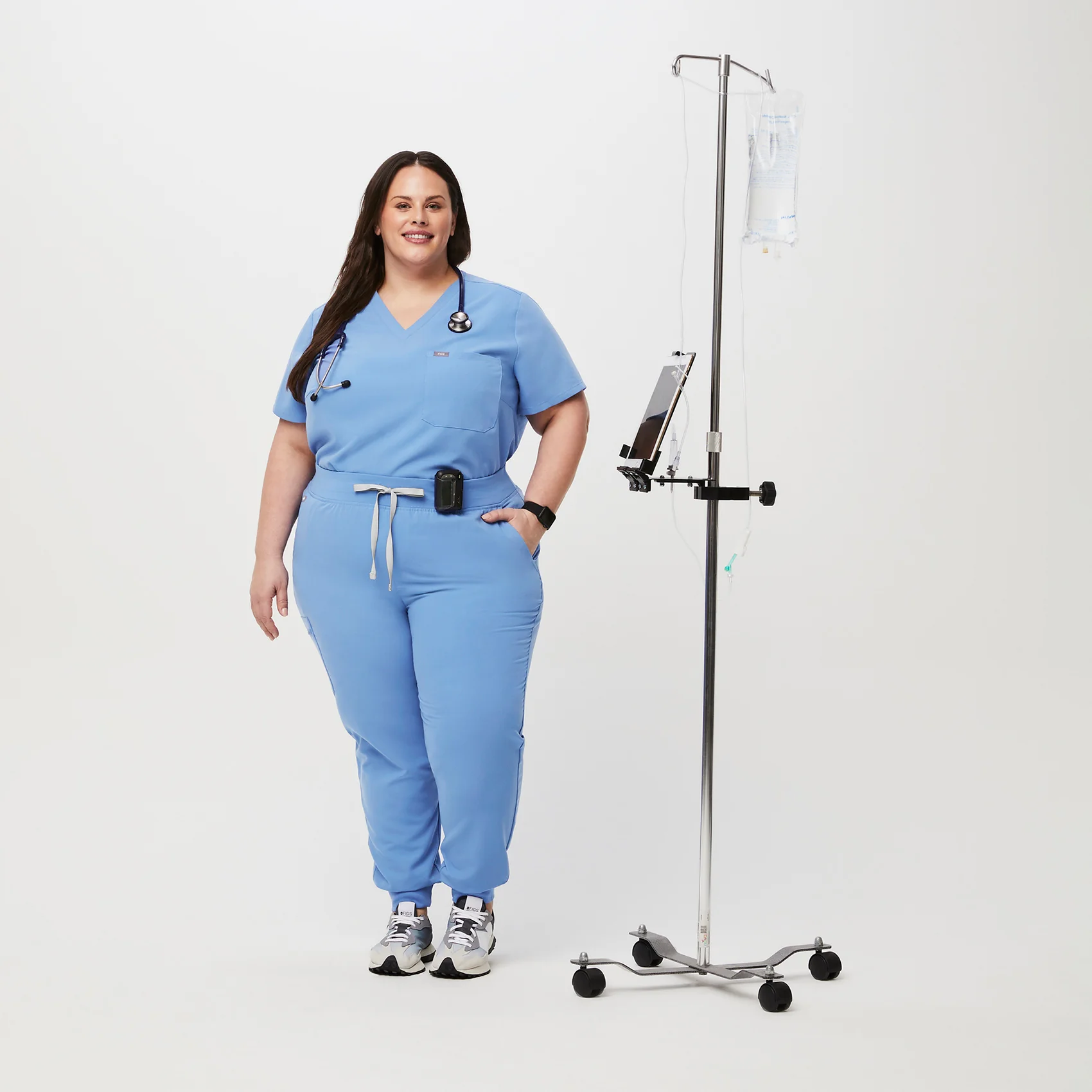 women's Ceil Blue Zamora™ - Jogger Scrub Pants (3XL - 6XL) - Image 2