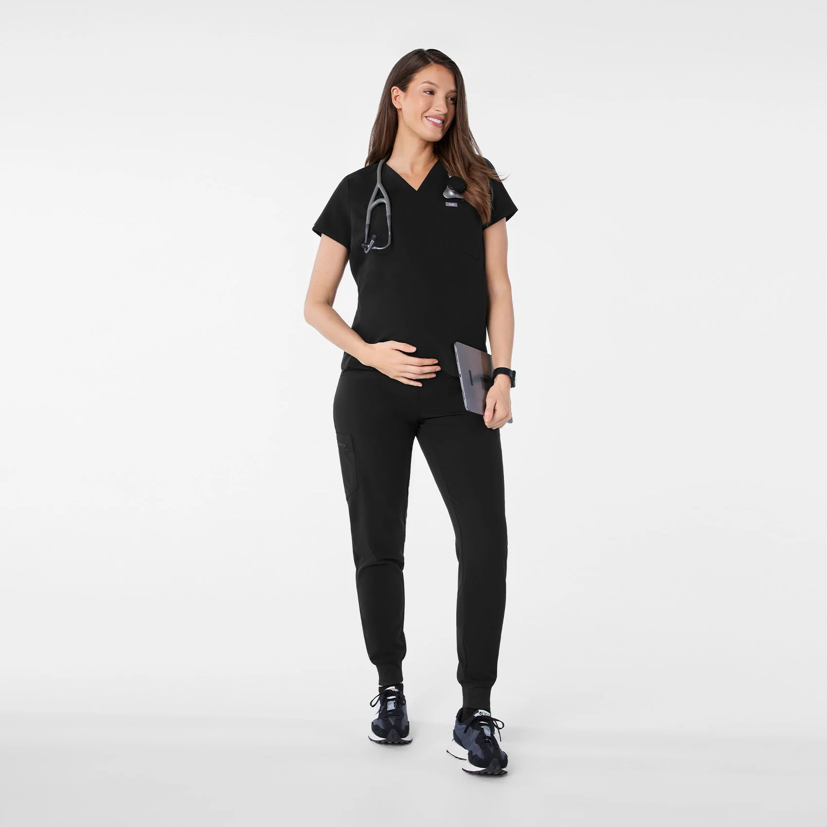 women's Black Zamora - Maternity Jogger Scrub Pant™ - Image 2