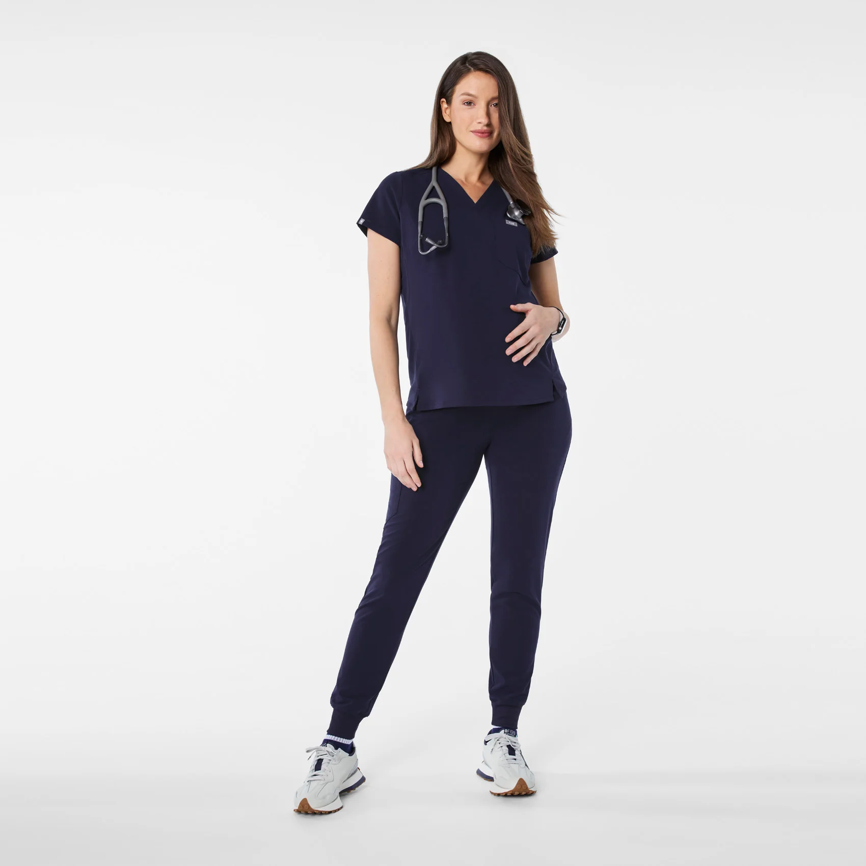 women's Navy Zamora - Petite Maternity Jogger Scrub Pant™ - Image 2