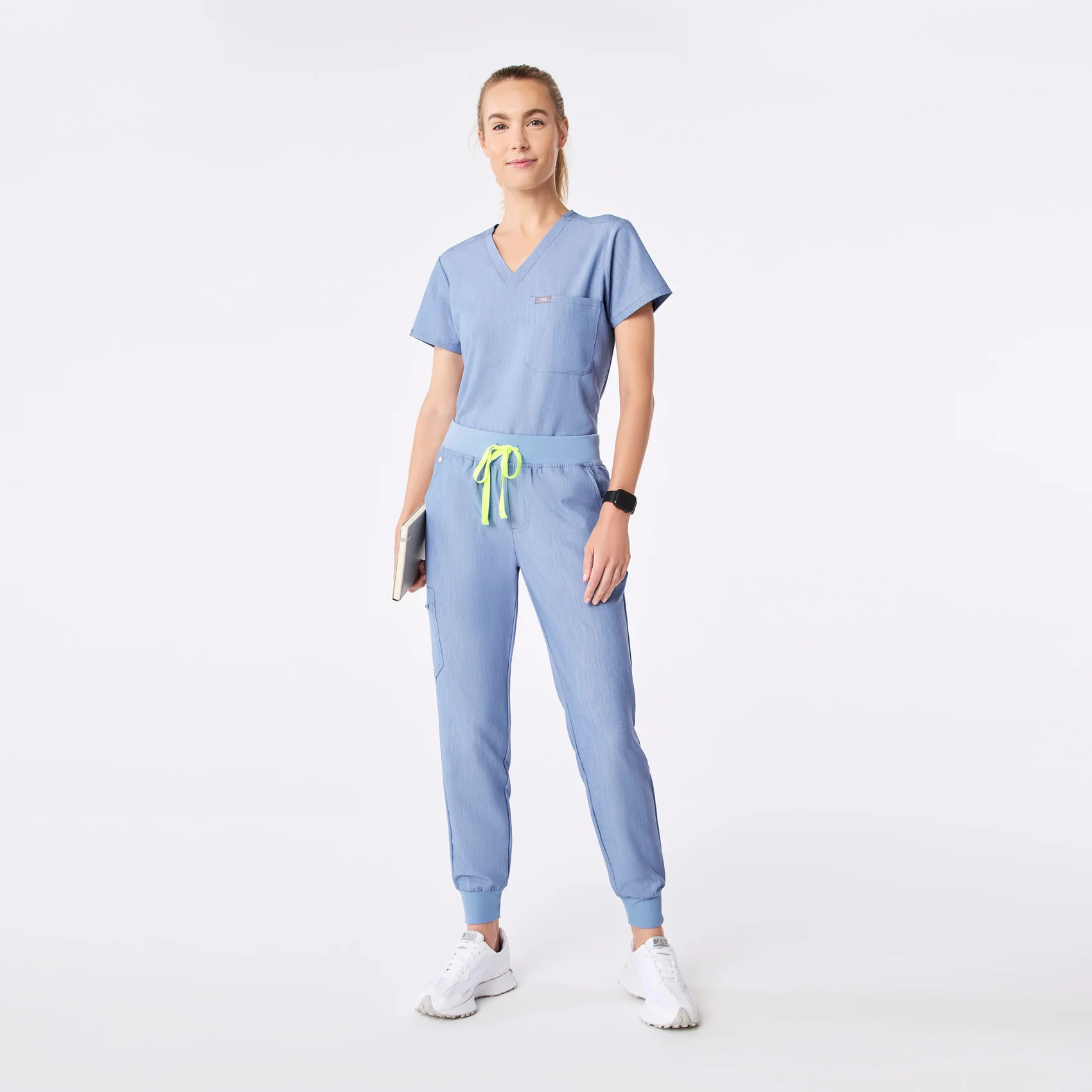 women's Heather Indigo Zamora - Petite Jogger Scrub Pant™ - Image 2
