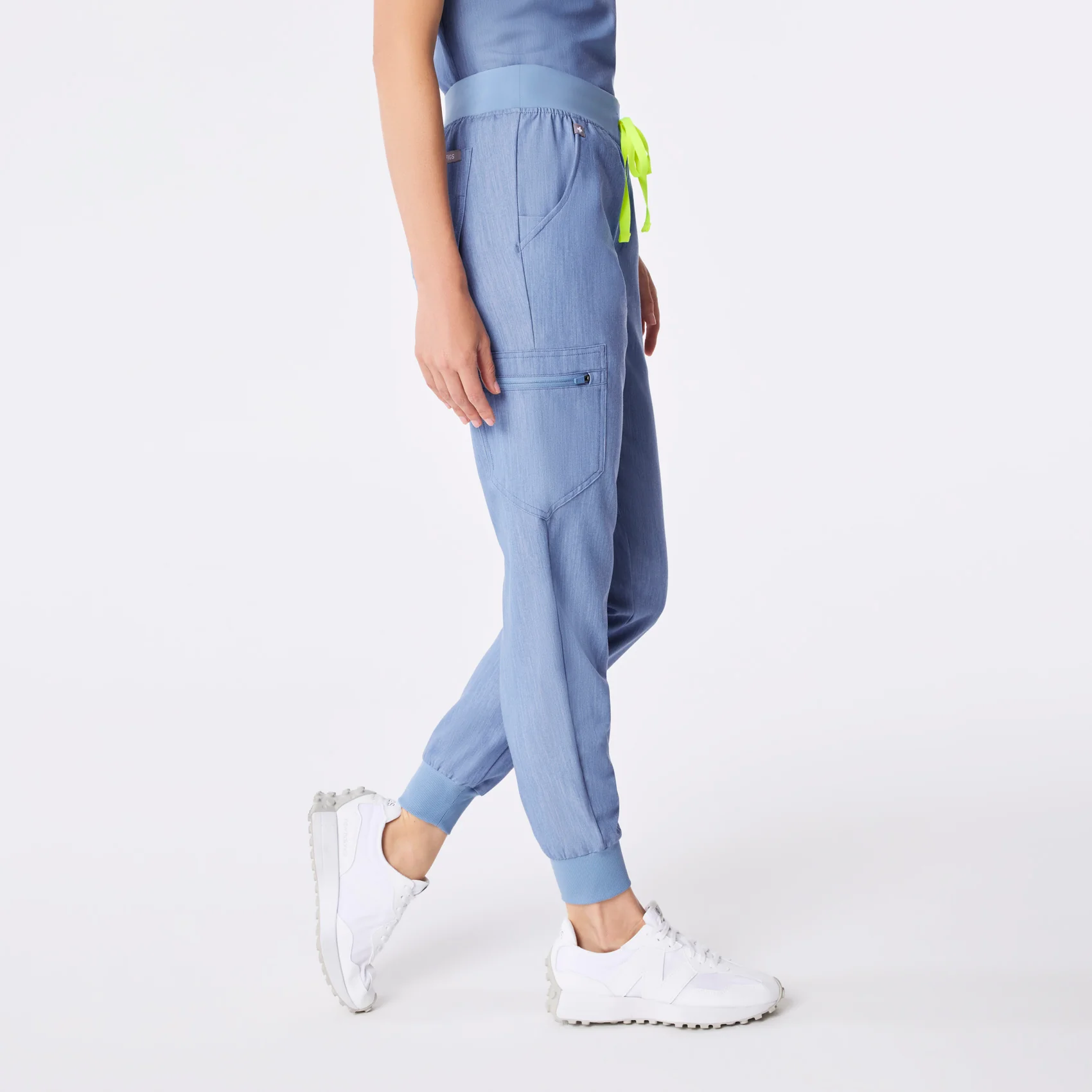 women's Heather Indigo Zamora - Petite Jogger Scrub Pant™ - Image 3
