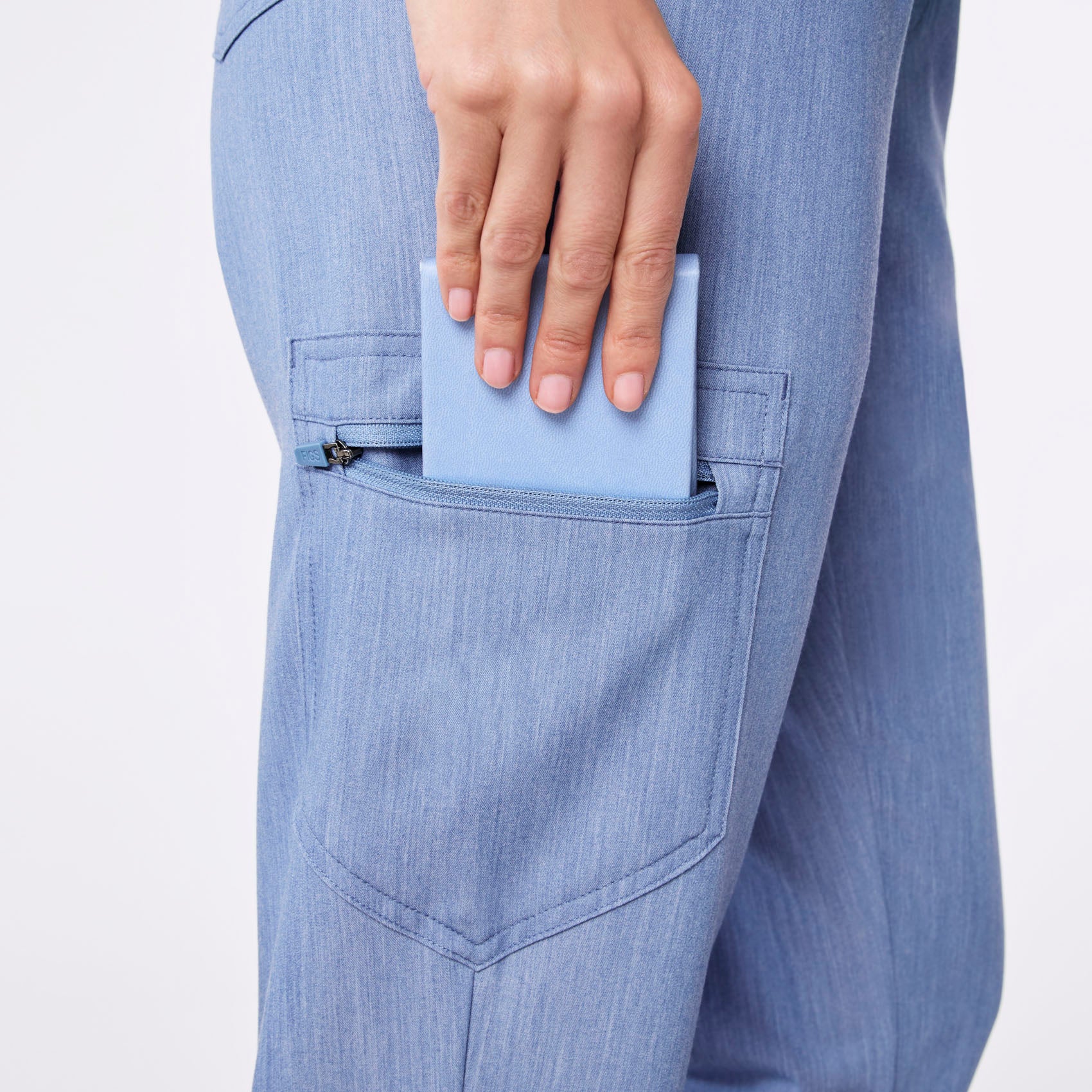 women's Heather Indigo Zamora - Petite Jogger Scrub Pant™ - Image 5