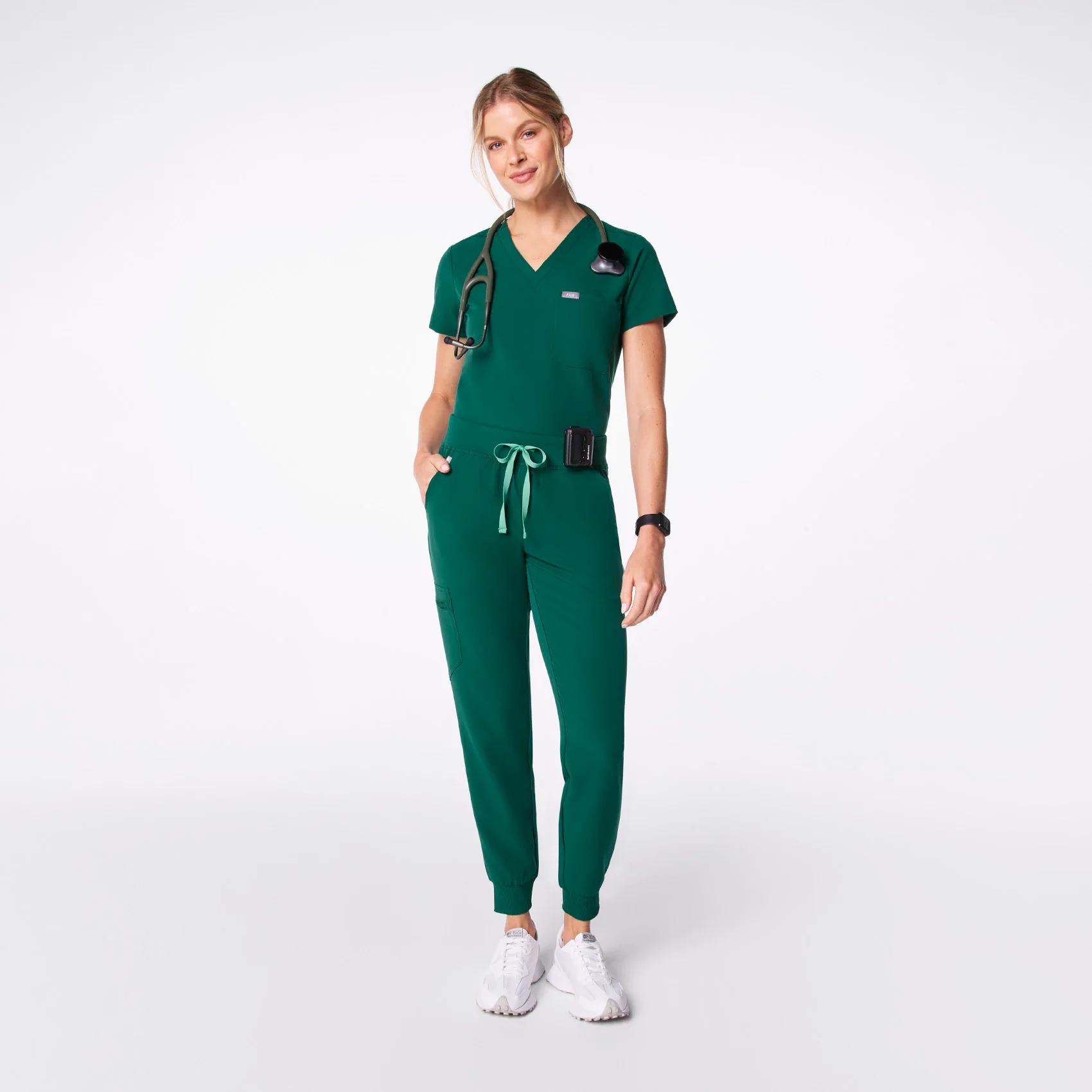 women's Hunter Green Zamora - Petite Jogger Scrub Pant™ - Image 2