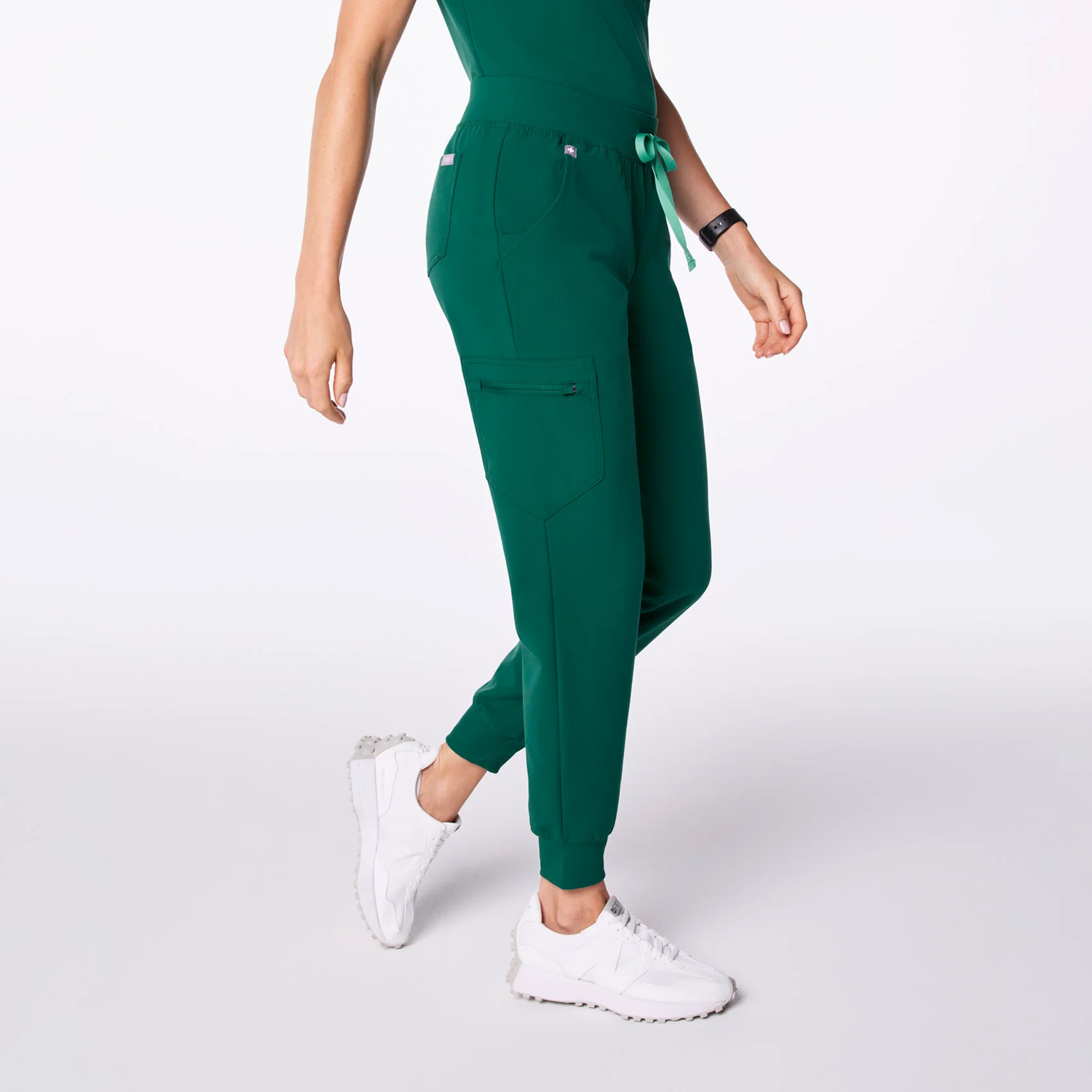 women's Hunter Green Zamora - Petite Jogger Scrub Pant™ - Image 3
