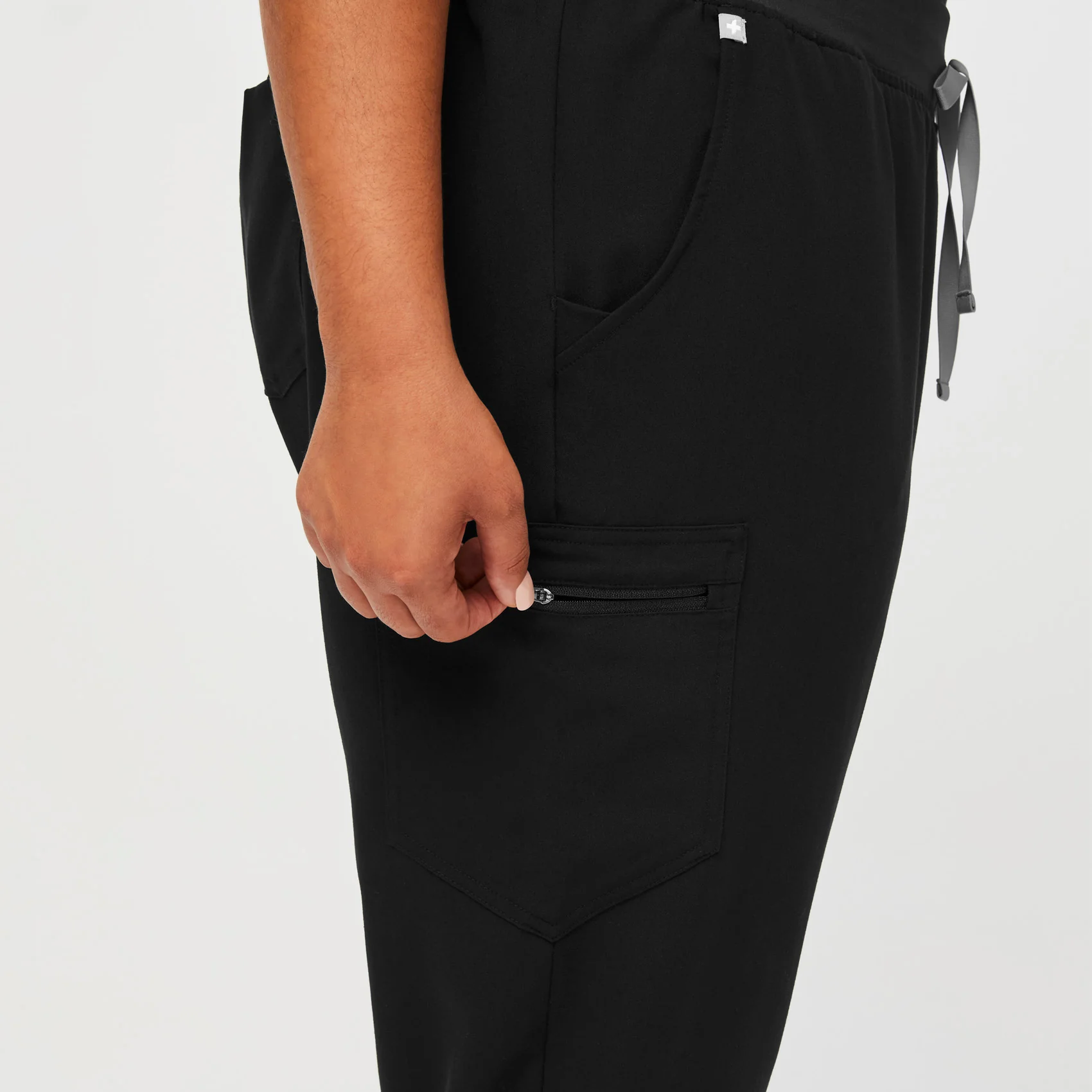 women's Black Zamoraā¢- Petite Jogger Scrub Pants (3XL - 6XL) - Image 6