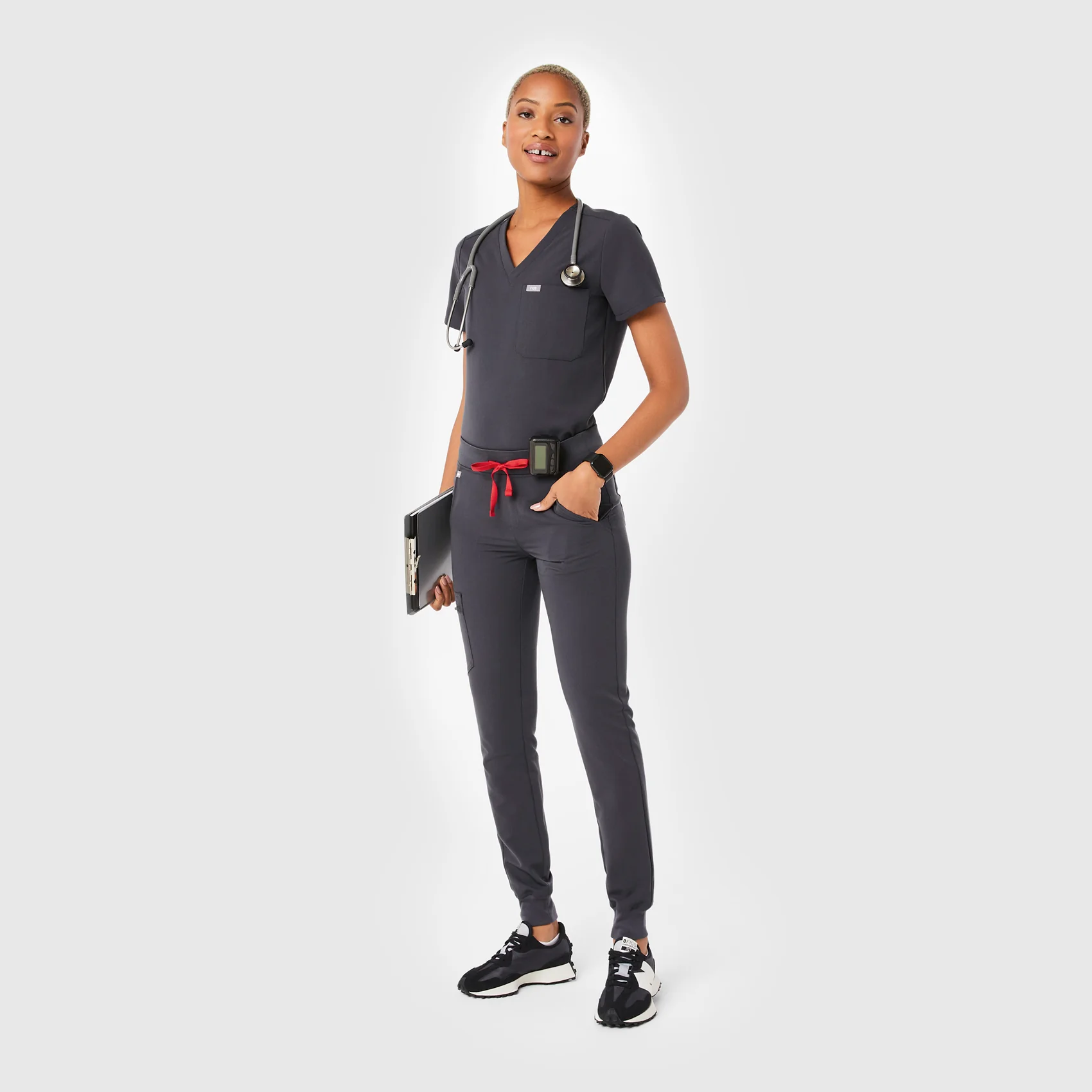 women's Charcoal Zamoraā¢- Petite Jogger Scrub Pants (3XL - 6XL) - Image 2